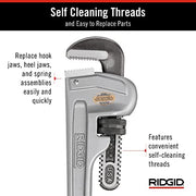 RIDGID Small (Pack of 6) / Silver / Durable Pipe Wrenches