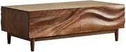 Coffee Table 130x65x44cm Walnut Living Room Center Storage Table, Simple Solid Wood Low Tea Table, Coffee Shop Reception and Negotiation Mesa para Centro De Sala