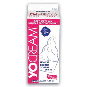 YoCream Very Strawberry Nonfat Soft Serve Frozen Yogurt Mix by DANNON – 64 Fl Oz, Pack of 6, Model 92131