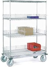 Nexel Chrome Wire Shelf Truck, 60x24x72 1200 Pound Capacity