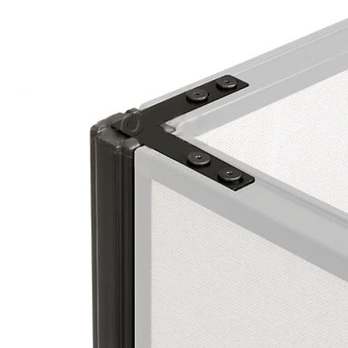 Office Panels 90# Corner Connector Kit for 64" H Panel with 1 Pass Through Cable by Global Industrial – Steel, Black, Model 238645P