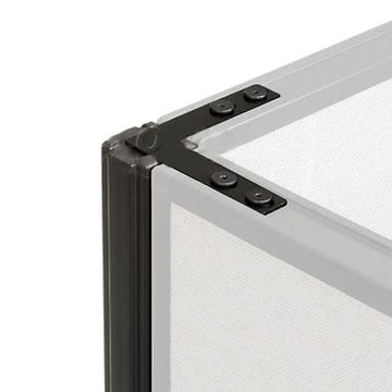 Office Panels 90# Corner Connector Kit for 64" H Panel with 1 Pass Through Cable by Global Industrial – Steel, Black, Model 238645P