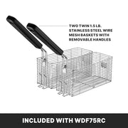 Waring Silver / 8.5 Pound Capacity - 120V / 8.5 Pound Deep Fryer 120V Commercial Deep Fryers