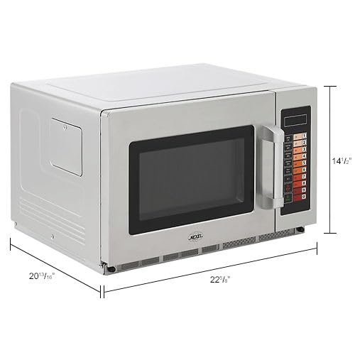 Nexel Commercial Microwave 1.2 Cu. Ft. 1200W Keypad Control - 1 Each by Global Industrial – Silver, Model 243325