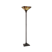 CH33359MR12-TF1 Torchiere Floor Lamp by Chloe Lighting – exact color of each glass piece may vary due to each piece being hand crafted