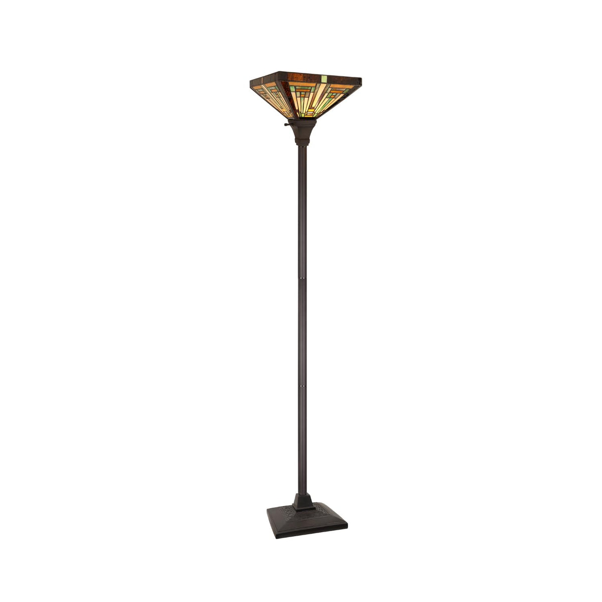 CH33359MR12-TF1 Torchiere Floor Lamp by Chloe Lighting – exact color of each glass piece may vary due to each piece being hand crafted