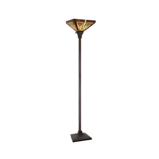 CH33359MR12-TF1 Torchiere Floor Lamp by Chloe Lighting – exact color of each glass piece may vary due to each piece being hand crafted
