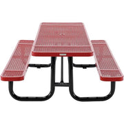 Global Industrial Red / Industrial / 96 inches x 30 inches x 29.5 inches Picnic Tables