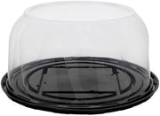 PACTIV PWP Ultrapac APET Plastic Premium Round Cake Container Black/Clear, 11.25" Diameter | 50/Case