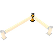 Corner Post for Protective Plastic Guard Rails by Global Industrial – Plastic, Yellow, Model 18PGP-CON
