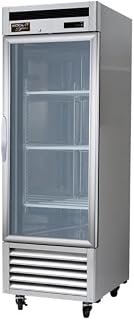 Kool-It KBSR-1G 26.8" One-Section Single Glass Door Reach-in Refrigerator, 21 Cubic Feet, 115v
