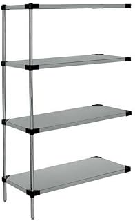 QUANTUM STORAGE SYSTEMS Stainless Steel 4 Solid Shelf ADD-ON KIT 54in