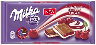 Kraft Milka Cherry Cream Chocolate Bar 100g (10-pack)