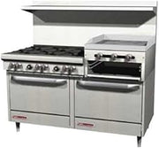 Southbend - S60DD-2RR - 300 Series 60" Restaurant Range w/ 6 Burners, Raised Griddle & Standard Ovens
