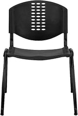 Flash Furniture NF01ABK Plastic Office Chair, Black (RUT-NF01A-BK-GG)