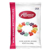 Albanese Mini Butterflies / 80 oz (Pack of 1) / Orange, Blue, Red Gummy Candy