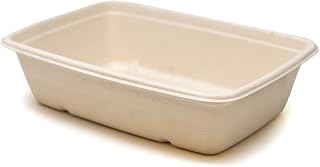 Sabert Natural Rectangular Pulp Lid For 650 / 950 ml Containers. (Box of 300)