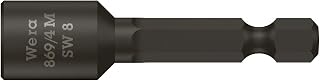 Wera 05060423001 869/4 M Nutsetters, Magnetic, 8 x 50 mm