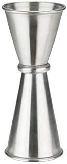 Winco Japanese-Style Jigger, Silver | Dual-end design, Foodservice, Great for Drink Measuring, Mixed Drinks and Bar Service