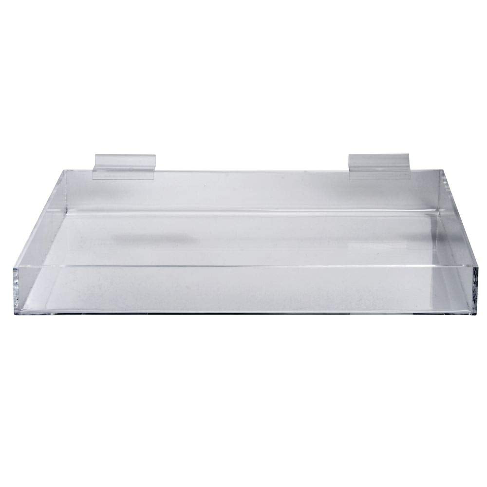 Acrylic Tray by Retail Resource – 16" x 8" x 2", Plastic, Clear, Model 2222