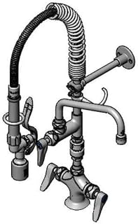 T&S Brass MPY-2DLV-08-CR Mini-PRU Single Hole Deck Mount with B-0107-C, 8" ADF Nozzle, Vacuum Breaker and CERAMA