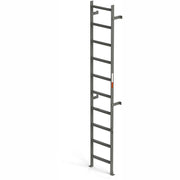 EGA VMS10 Steel Vertical Wall Mount Ladder W/O Rail Extensions by EGA Products – 8.25"L x 20.75"W x 16"H, Alloy Steel, Gray, Model MVMS10