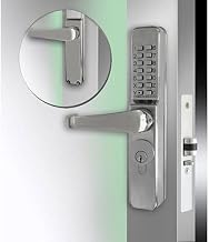 Mech Narrow Stile Latch Lockset, CL465, Key Cyl Locks, Code Free/Passage, Stainless Steel