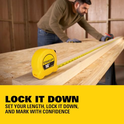 STANLEY 4.9 m / Black, Yellow / Industrial Tape Measures