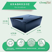 SOUTHERN CHAMPION TRAY Black / 6" x 4-3/4" x 2-1/2" / 6.0 liters Boxes