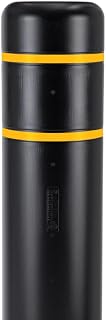 BollardGard 8" x 52" Bollard Cover Black - Innoplast (Black Yellow Tape)