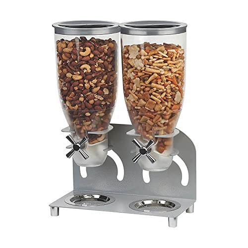 Colored Turn and Serve Dispenser by CAL-MIL – 18.5" Height, 12.25" Width, 6" Length, 7.0 liters, Plastic, Silver, Model 3510-2-39