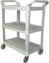 Winco 3-Tier Utility Cart, 40-Inch by 19.75-Inch by 37.5-Inch, Gray
