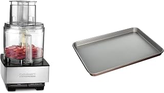 Cuisinart Food Processor 14-Cup Vegetable Chopper for Mincing, Dicing, Shredding, Puree & Kneading Dough, Stainless Steel, DFP-14BCNY & Baking Sheet, 17 Inch Sheet Pan for Baking, Bronze, AMB-17BSBZ