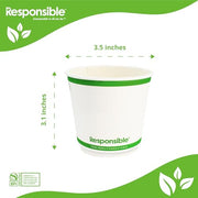 Responsible Products White / 100 / 8 oz (100 Count) Cups