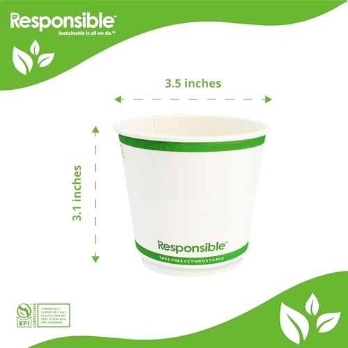 Responsible Products White / 100 / 8 oz (100 Count) Cups