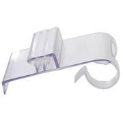 Clear Plastic HoldzFast Wire Bin Shelf Tag Holder - 1 3/8" L x 1 3/4" H by HUBERT – Plastic, Clear, Pack of 50, Model 66082