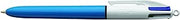 BIC 4-Color Ballpoint Retractable Pen, Assorted Ink, Medium, Pack of 12