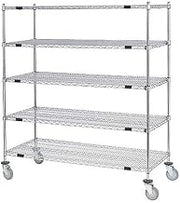 Nexel Open Sided Wire Exchange Truck, 5 Wire Shelves, 800 Lb. Cap., 60x24x69