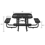 Global Industrial Black / Industrial / 1 Picnic Tables