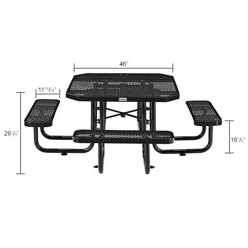 Global Industrial Black / Industrial / 1 Picnic Tables