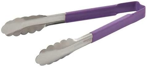 4780980 Kool-Touch Purple Handled 9.5 Utility Tong" by Vollrath – Stainless Steel, Purple, Model DC255