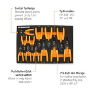 GEARWRENCH 12 Piece Foam Tray / 1 Snap-Ring Pliers