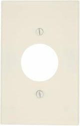 Leviton 1-Gang Single 1.406 Outlet/Receptacle Wallplate, Midway Size, Thermoset, 80504-T, Light Almond