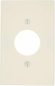 Leviton 1-Gang Single 1.406 Outlet/Receptacle Wallplate, Midway Size, Thermoset, 80504-T, Light Almond