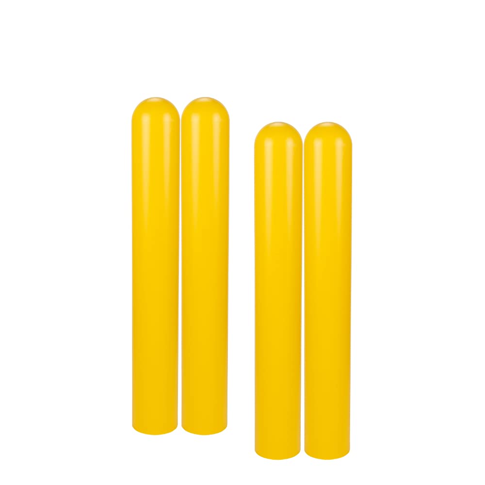 d 7" x 60" 4-Pack Round Top Bollard Cover (Yellow no Tape) by Innoplast – 4-Pack, Yellow no tape, Pack of 4, Model BCRT760YN-4