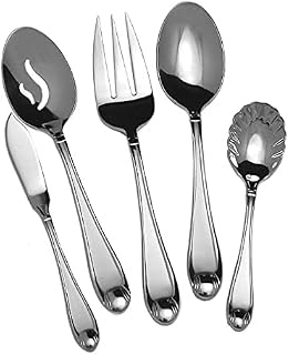 Oneida Satin Garnet 5 Serving Pieces 18/10 Stainless Flatware