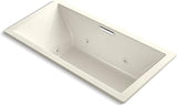 Kohler K-1835-XHGH-96 Underscore Rectangle Bathtub, Biscuit