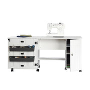 Sauder Soft White / unspecified / Adjustable Sewing Cabinets