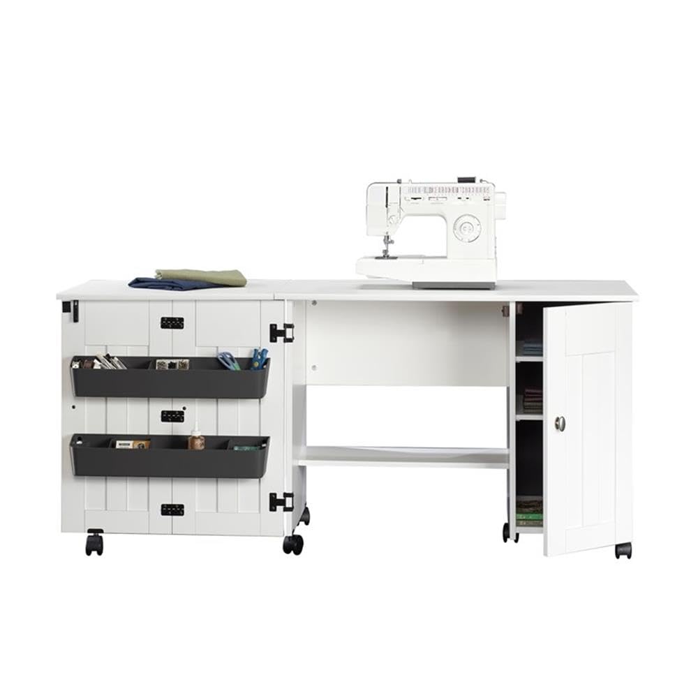 Sauder Soft White / unspecified / Adjustable Sewing Cabinets