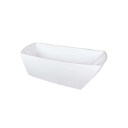 72" Soaking Single Slipper Bathtub -Glossy White/Black by Elegant Kitchen and Bath – Acrylic, White, Model BT21272GW-MBK